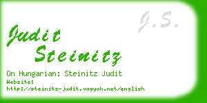 judit steinitz business card